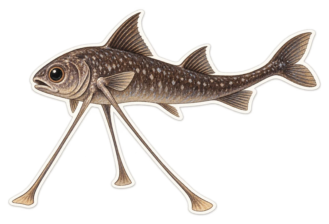 Le poisson trépied (Bathypterois grallator)