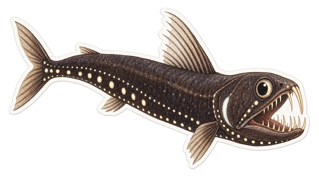 Le poisson-vipère de Sloane (Chauliodus sloani)