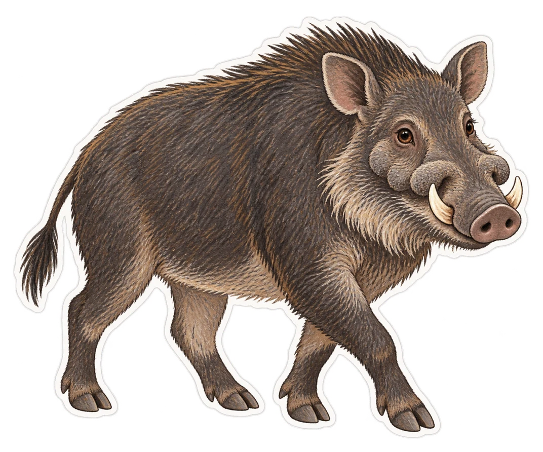 Le porc verruqueux des Philippines (Sus philippensis)