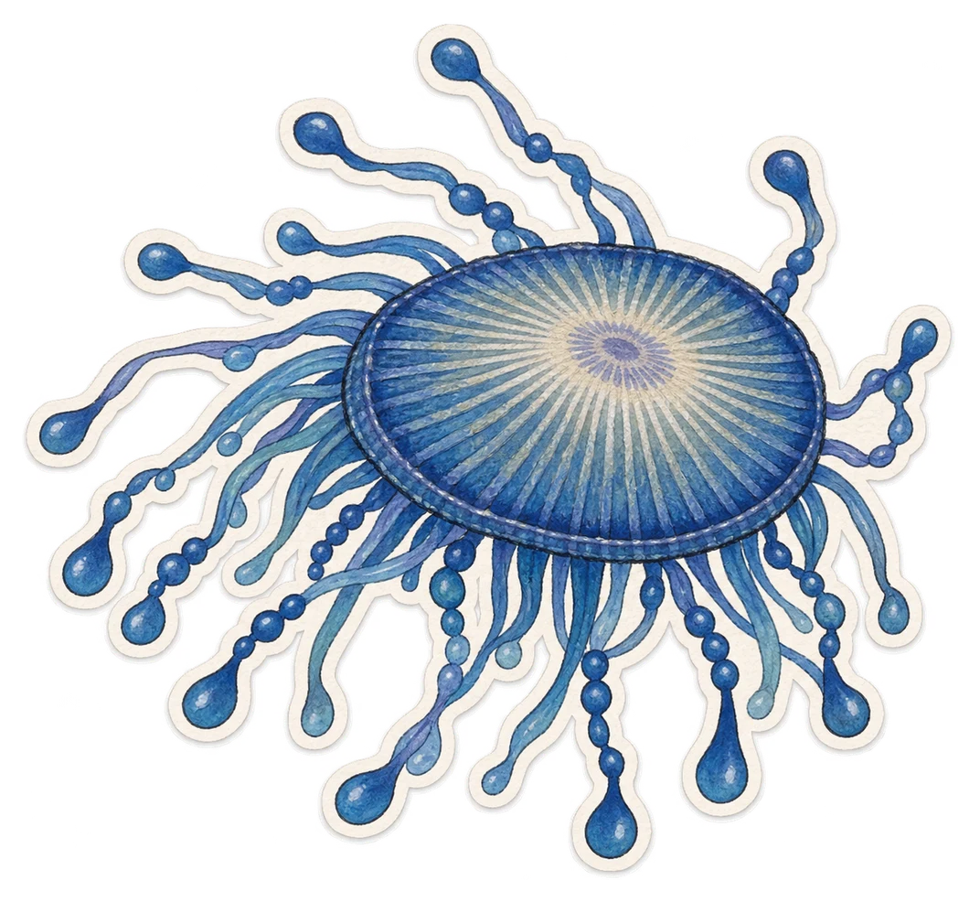 La porpite (Porpita porpita)