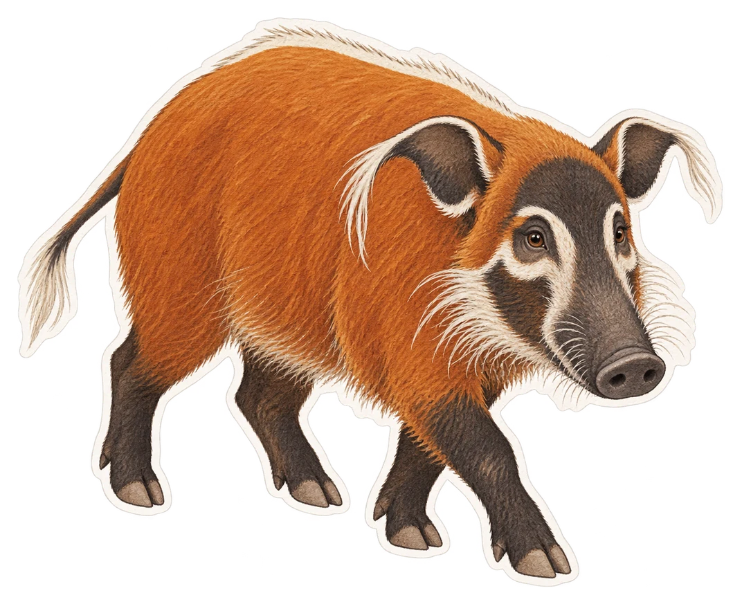 Le potamochère roux (Potamochoerus porcus)