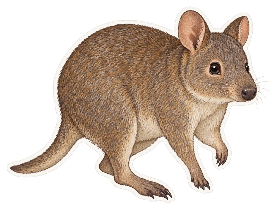 Le potoroo à face large (Potorous platyops)