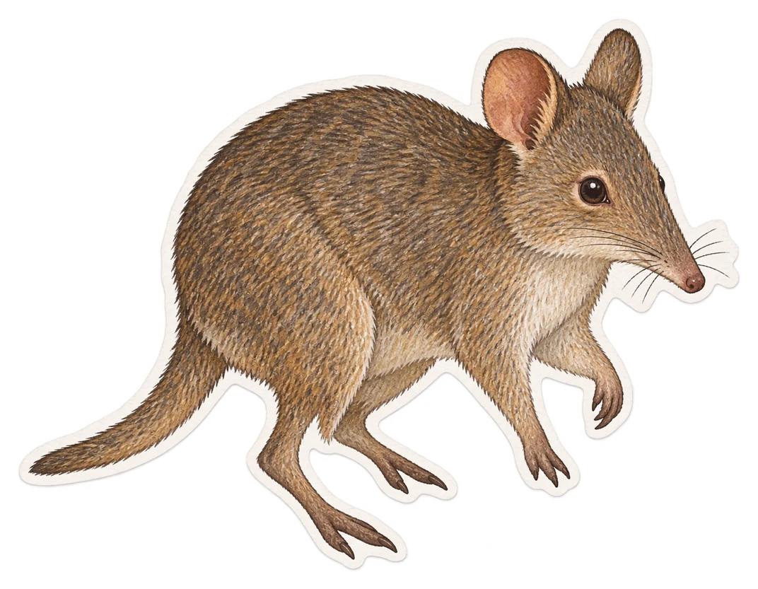 Le potoroo à long nez (Potorous tridactylus)
