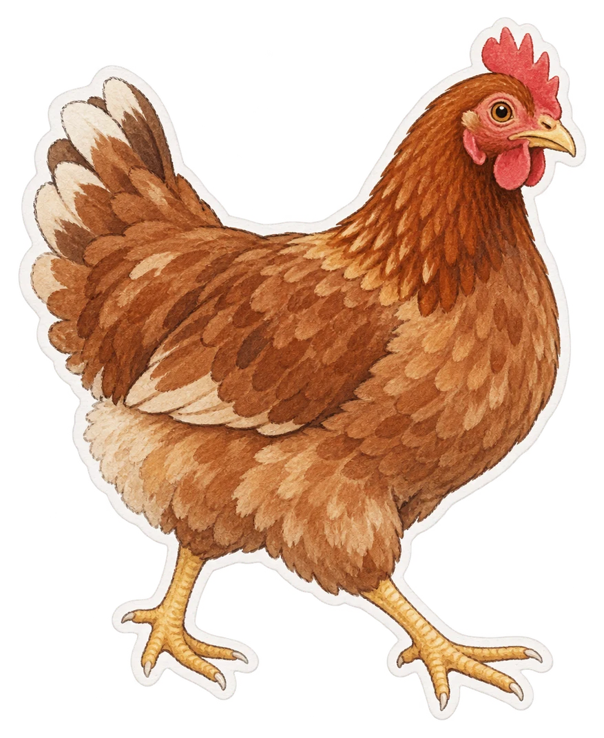 La poule domestique (Gallus gallus domesticus)