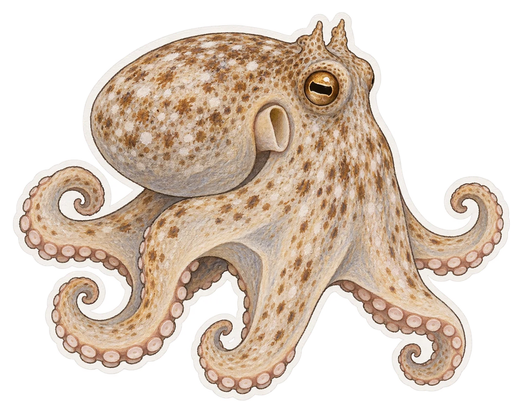 Le poulpe blanc (Eledone cirrhosa)