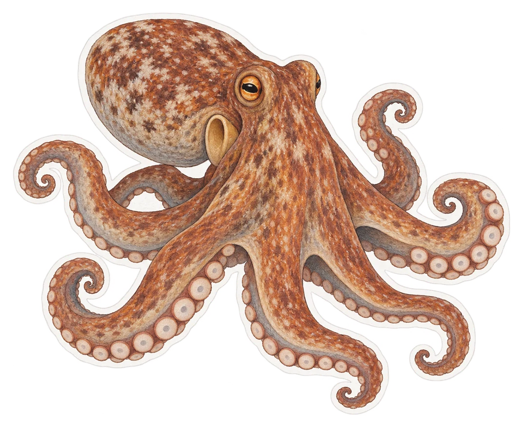 Le poulpe commun (Octopus vulgaris)