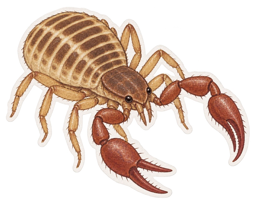 Le pseudoscorpion des maisons (Chelifer cancroides)