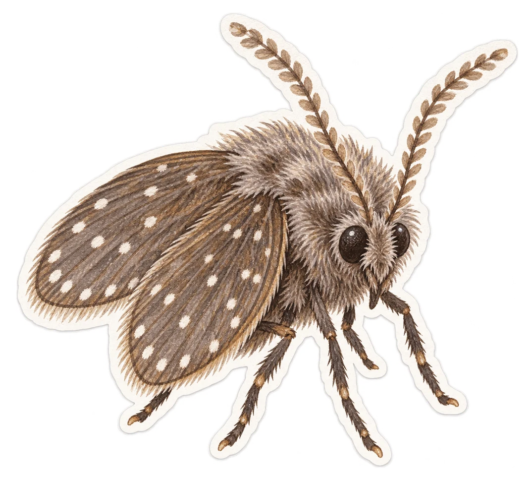 La psychode des salles d'eau (Clogmia albipunctata)