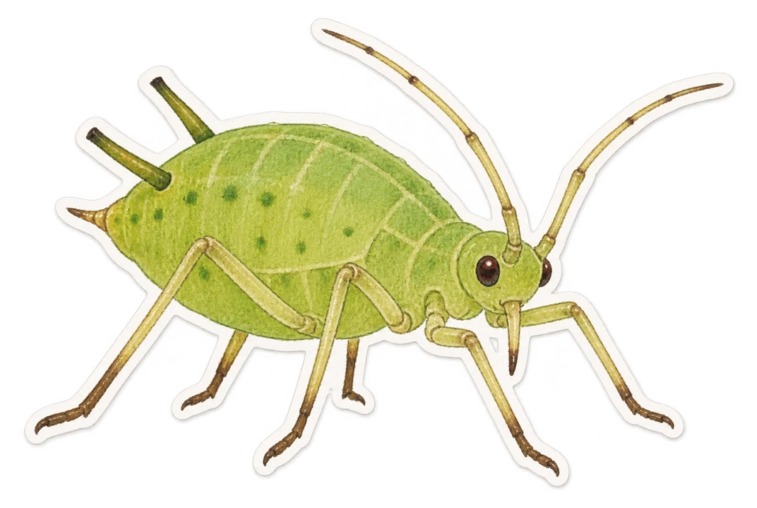 Le puceron vert du pêcher (Myzus persicae)