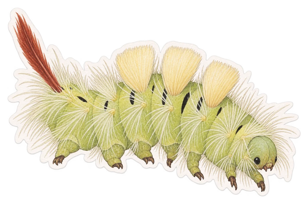 La pudibonde (Calliteara pudibunda)