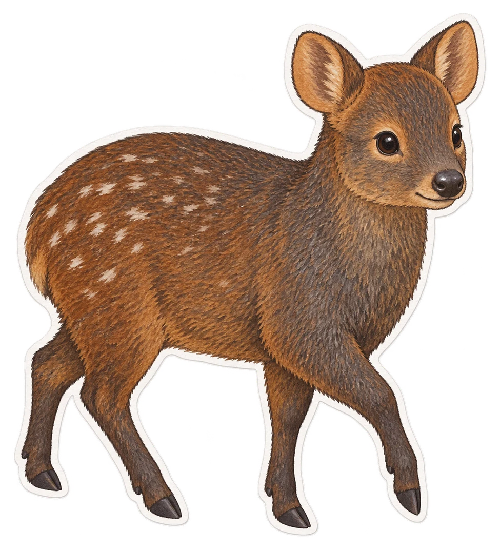 Le pudu du Sud (Pudu puda)