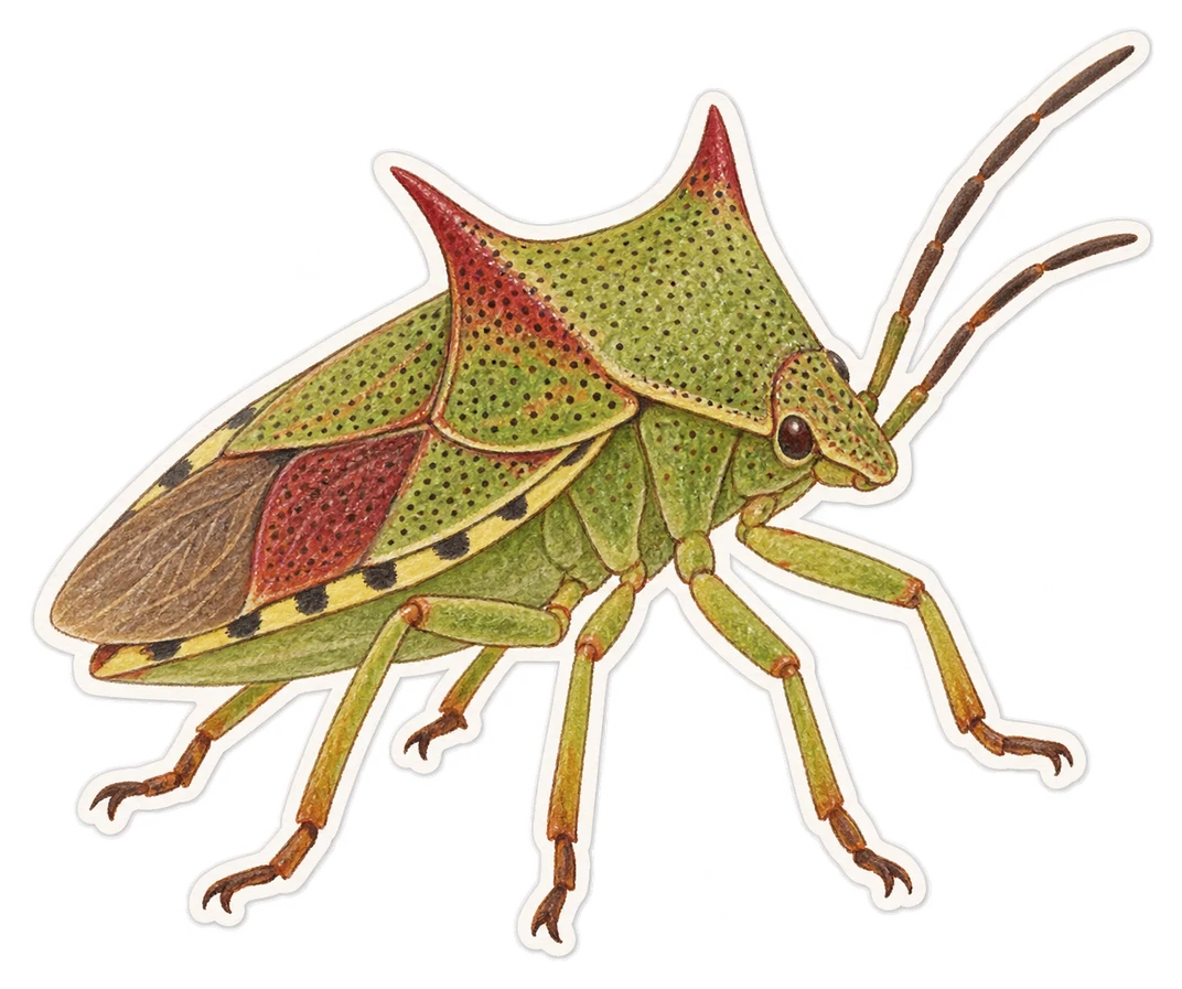 La punaise de l’aubépine (Acanthosoma haemorrhoidale)