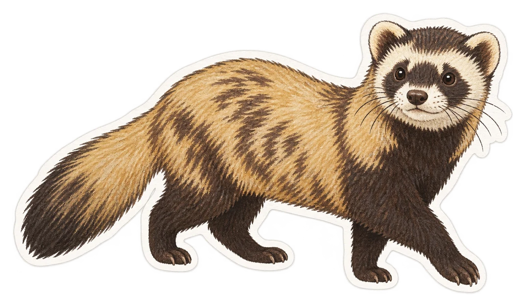 Le putois des steppes (Mustela eversmanii)