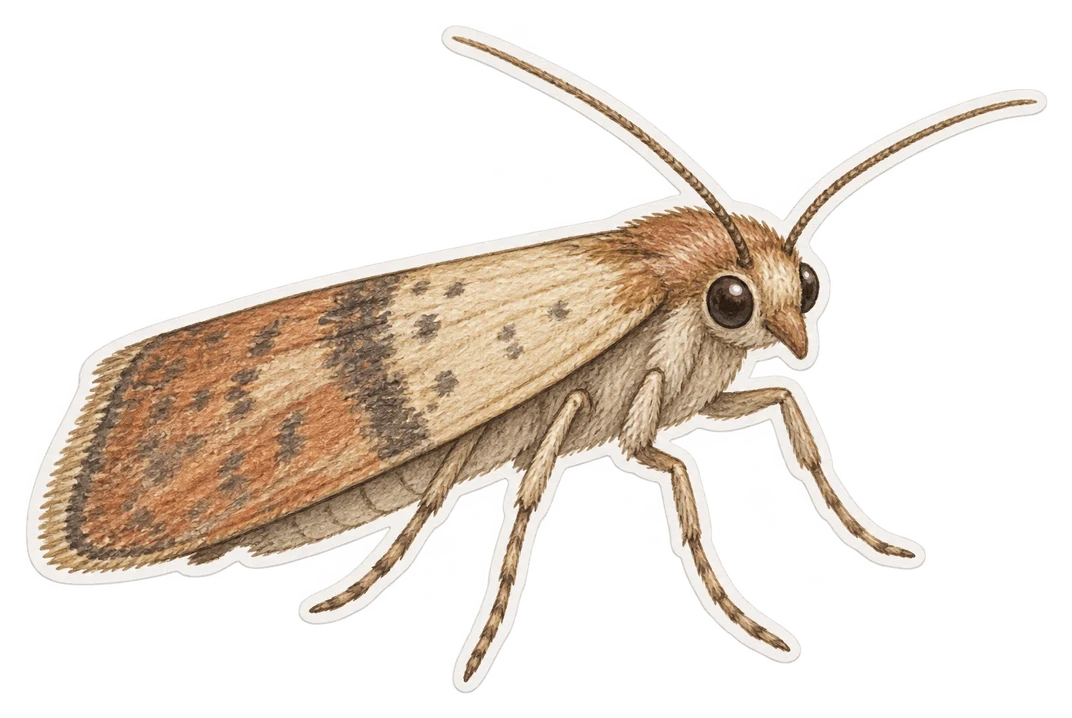 La pyrale de la farine (Pyralis farinalis)