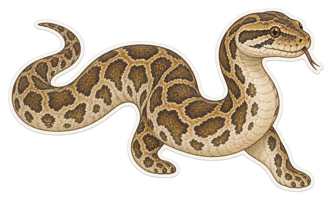 Le python birman (Python bivittatus)