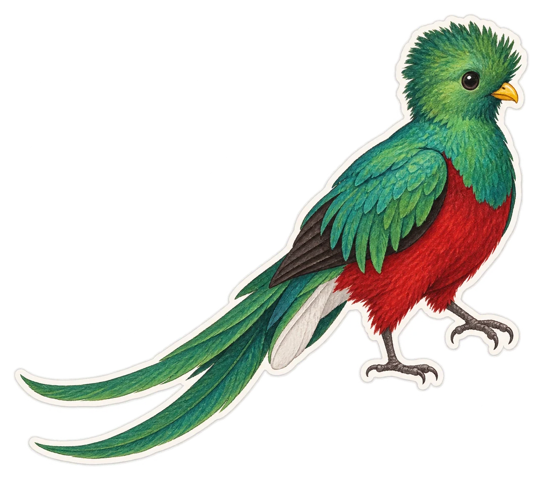 Le quetzal resplendissant (Pharomachrus mocinno)