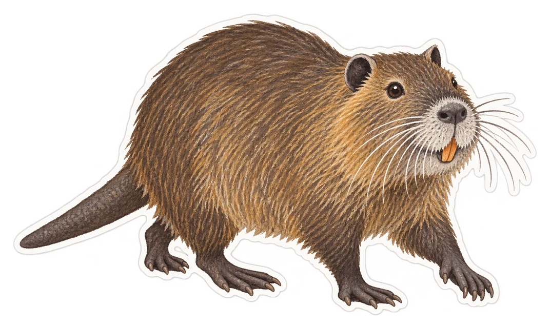 Le ragondin (Myocastor coypus)