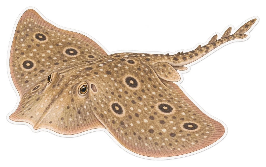 La raie ocellée (Raja microocellata)