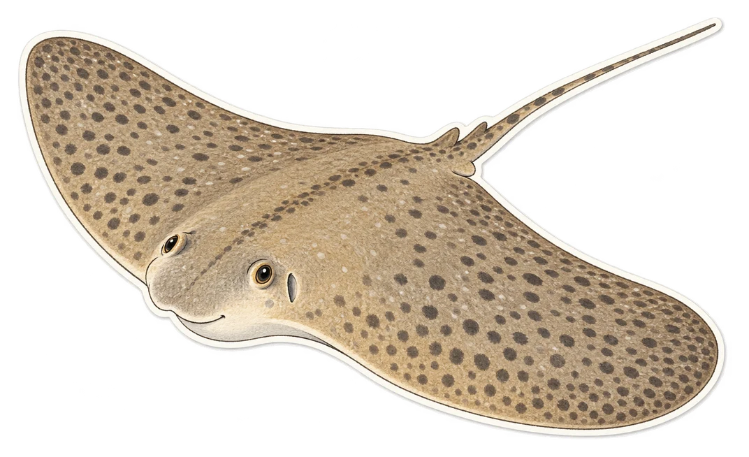 La raie papillon commune (Gymnura altavela)