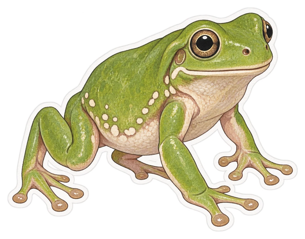 La rainette géante australienne (Litoria infrafrenata)