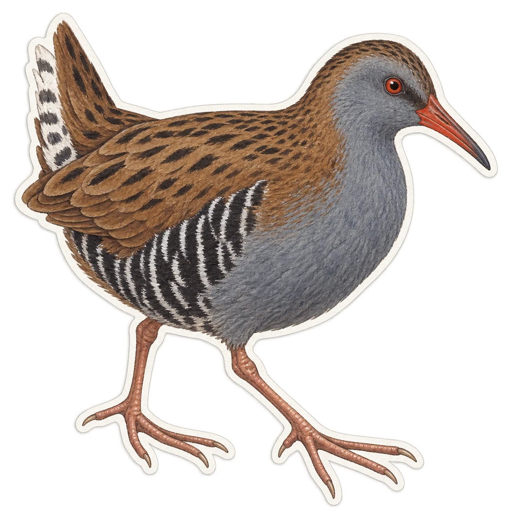 Le râle d’eau (Rallus aquaticus)