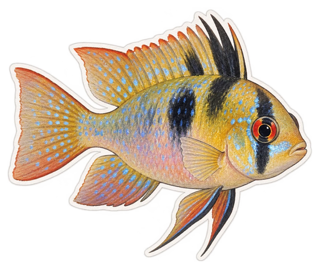 Le ramirezi (Mikrogeophagus ramirezi)