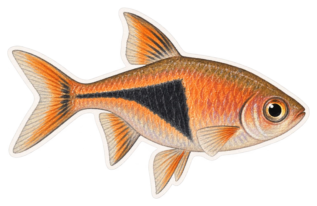 Le rasbora arlequin (Trigonostigma heteromorpha)