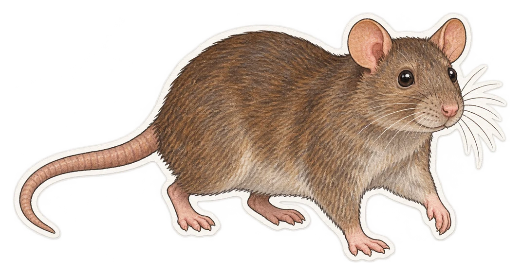 Le rat brun (Rattus norvegicus)