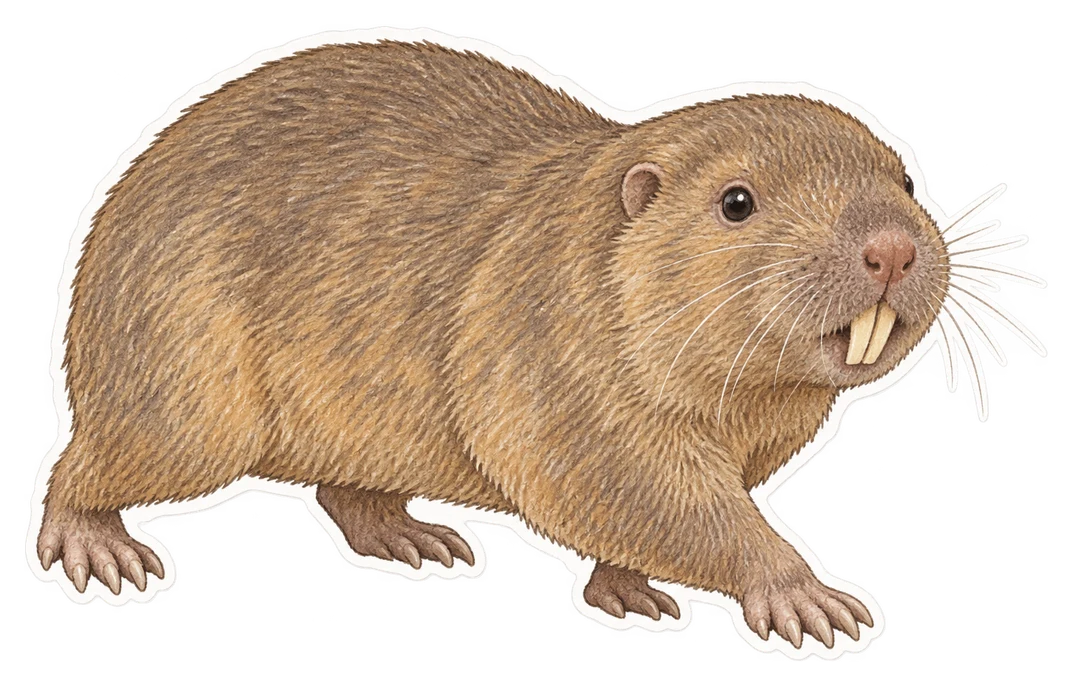 Le rat-taupe hottentot (Cryptomys hottentotus)