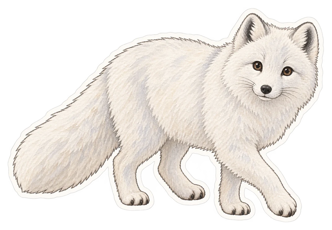 Le renard arctique (Vulpes lagopus)
