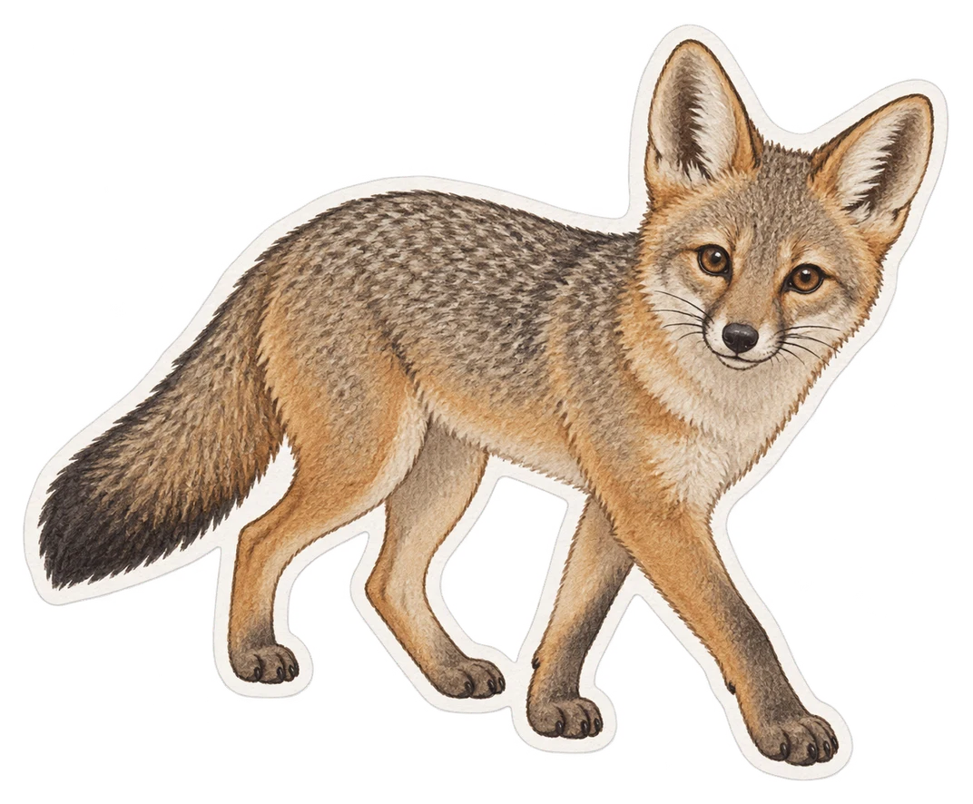 Le renard chenu (Lycalopex vetulus)