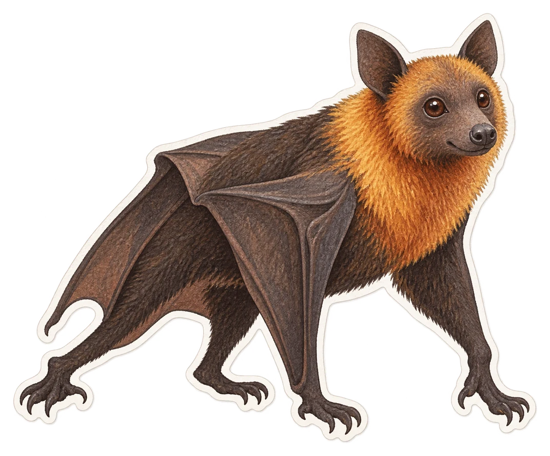 Le renard volant indien (Pteropus medius)