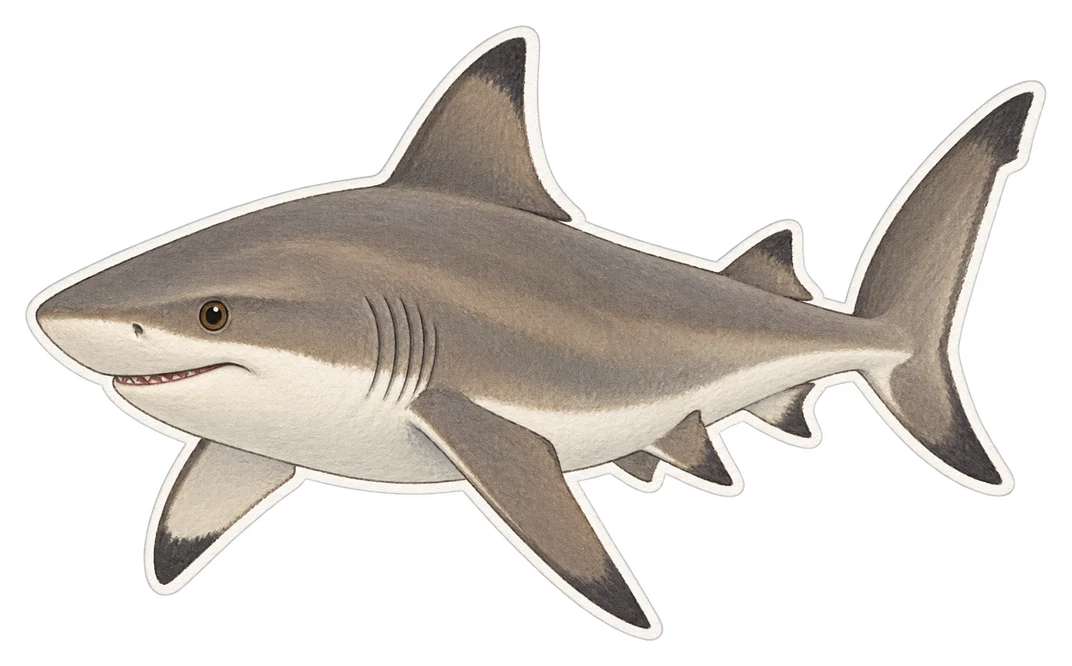 Le requin à joues blanches (Carcharhinus dussumieri)