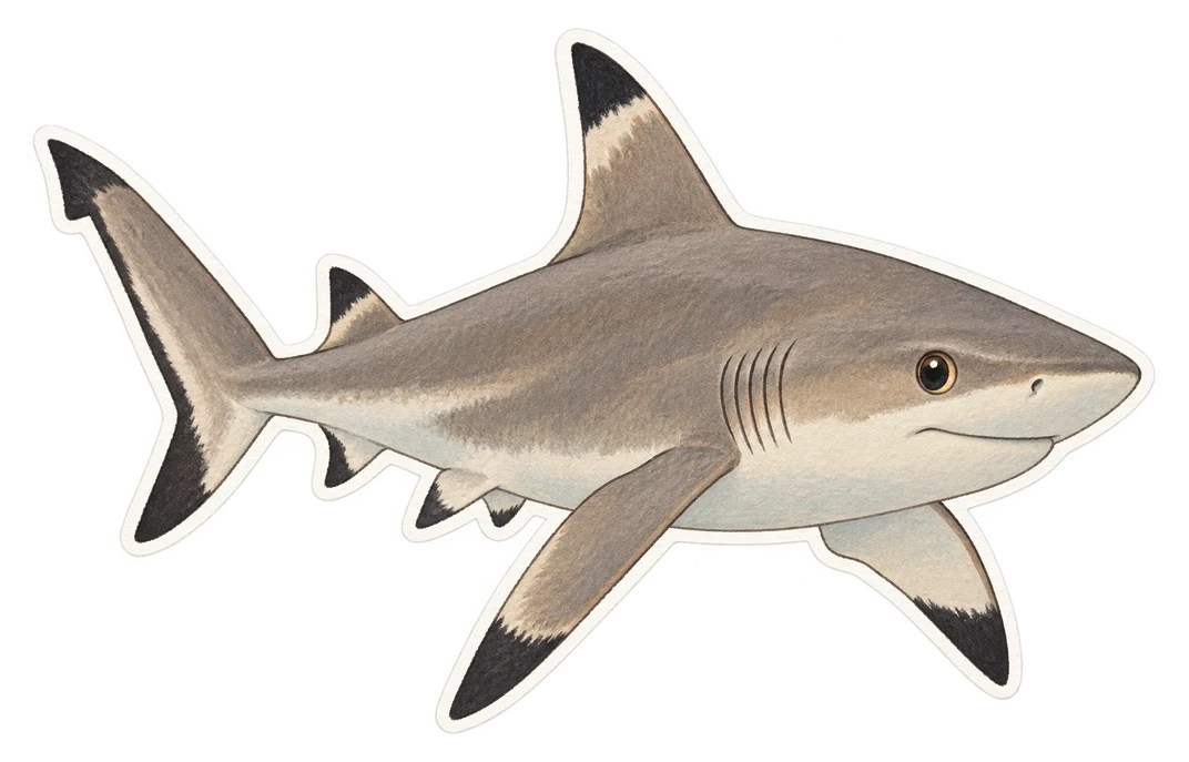 Le requin à nez dur (Carcharhinus macloti)
