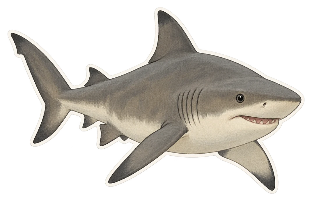 Le requin bouledogue (Carcharhinus leucas)