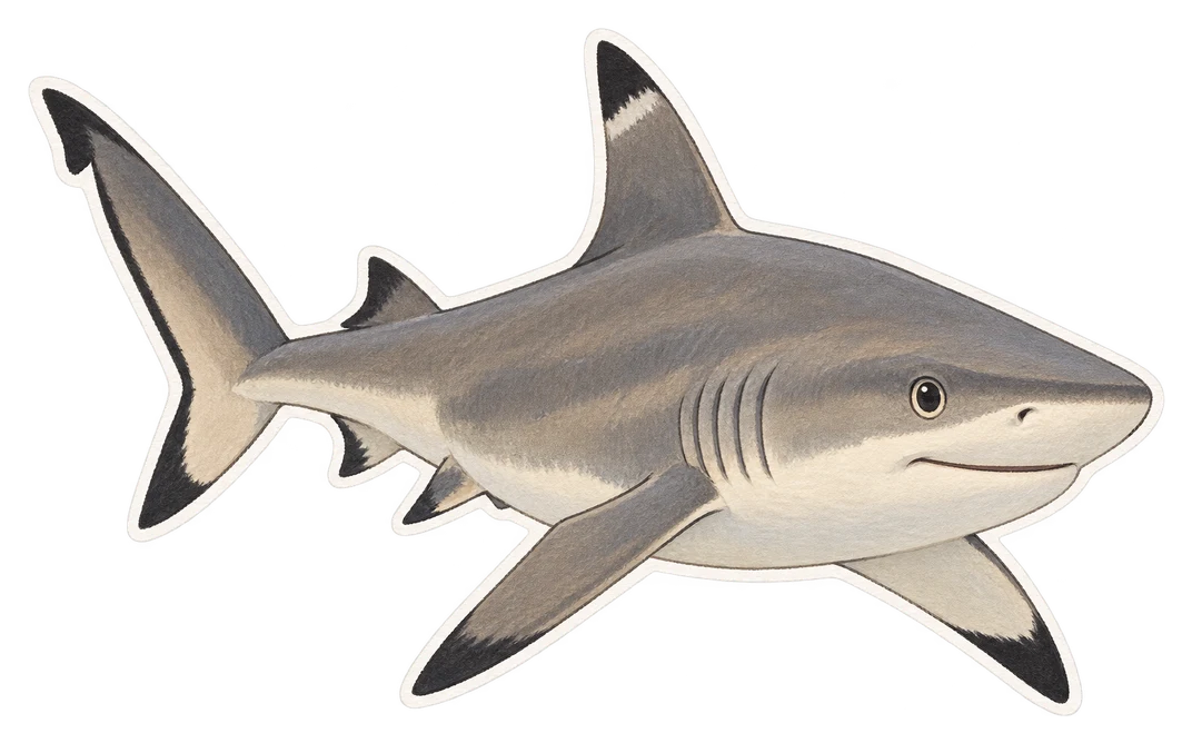 Le requin gris de récif (Carcharhinus amblyrhynchos)
