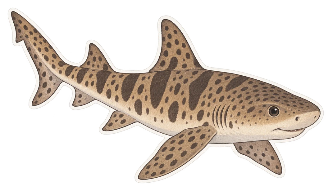 Le requin léopard (Triakis semifasciata)
