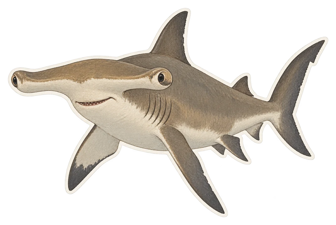 Le requin-marteau à petits yeux (Sphyrna tudes)