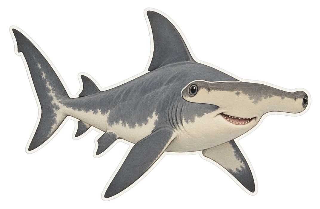 Le grand requin-marteau (Sphyrna mokarran)