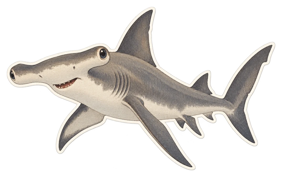 Le requin-marteau halicorne (Sphyrna lewini)