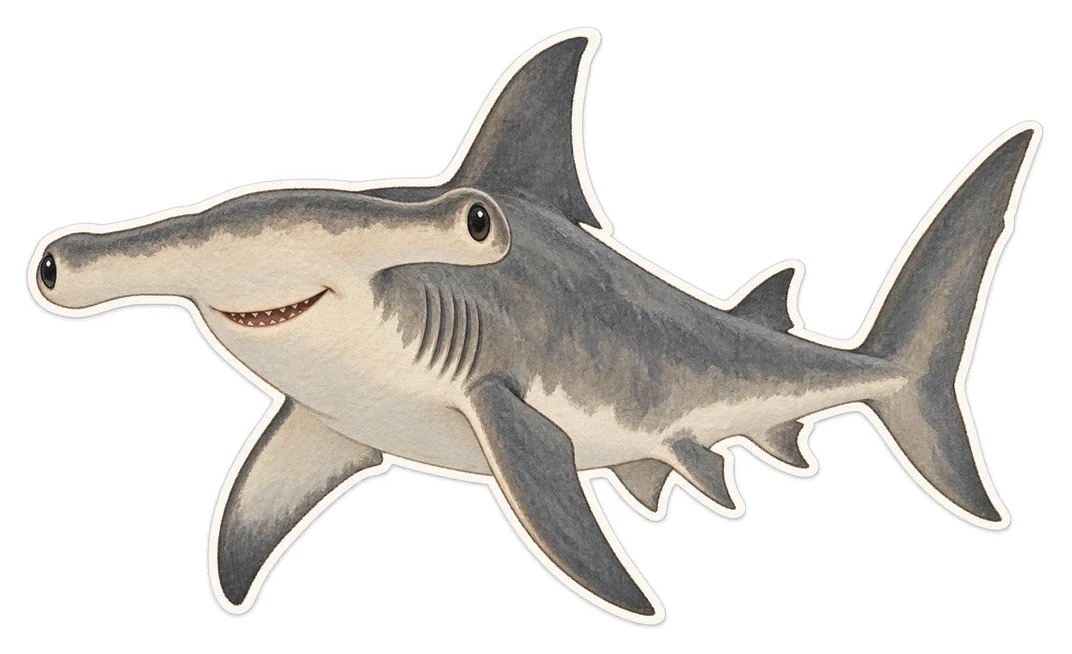Le requin-marteau tiburo (Sphyrna tiburo)