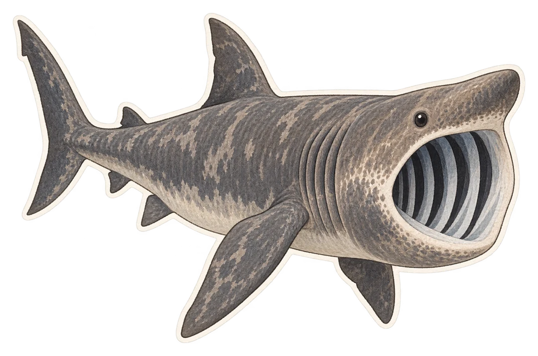 Le requin pèlerin (Cetorhinus maximus)