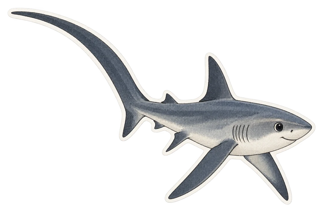 Le requin-renard commun (Alopias vulpinus)