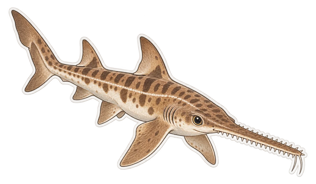 Le requin-scie commun (Pristiophorus cirratus)