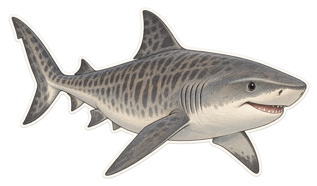 Le requin-tigre (Galeocerdo cuvier)
