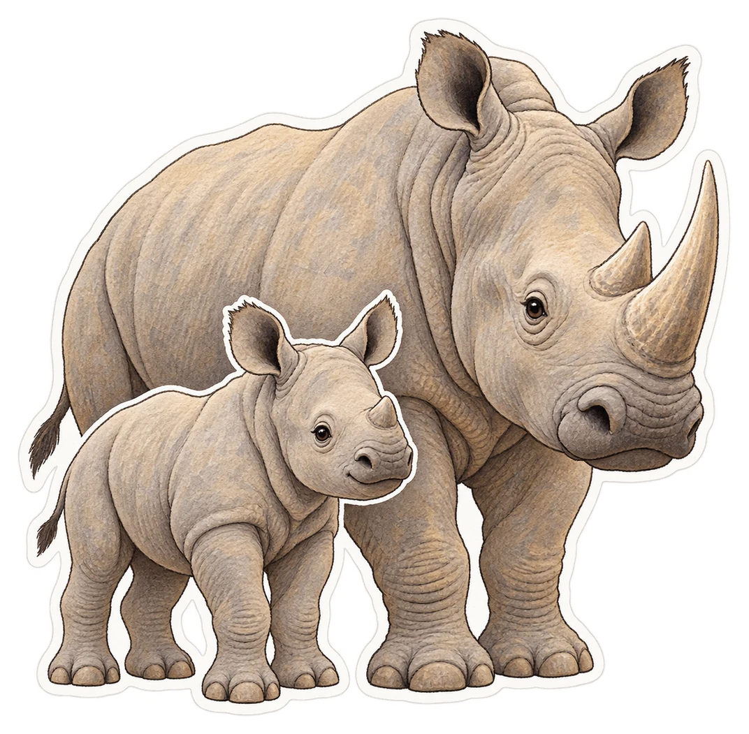 Le petit du rhinocéros