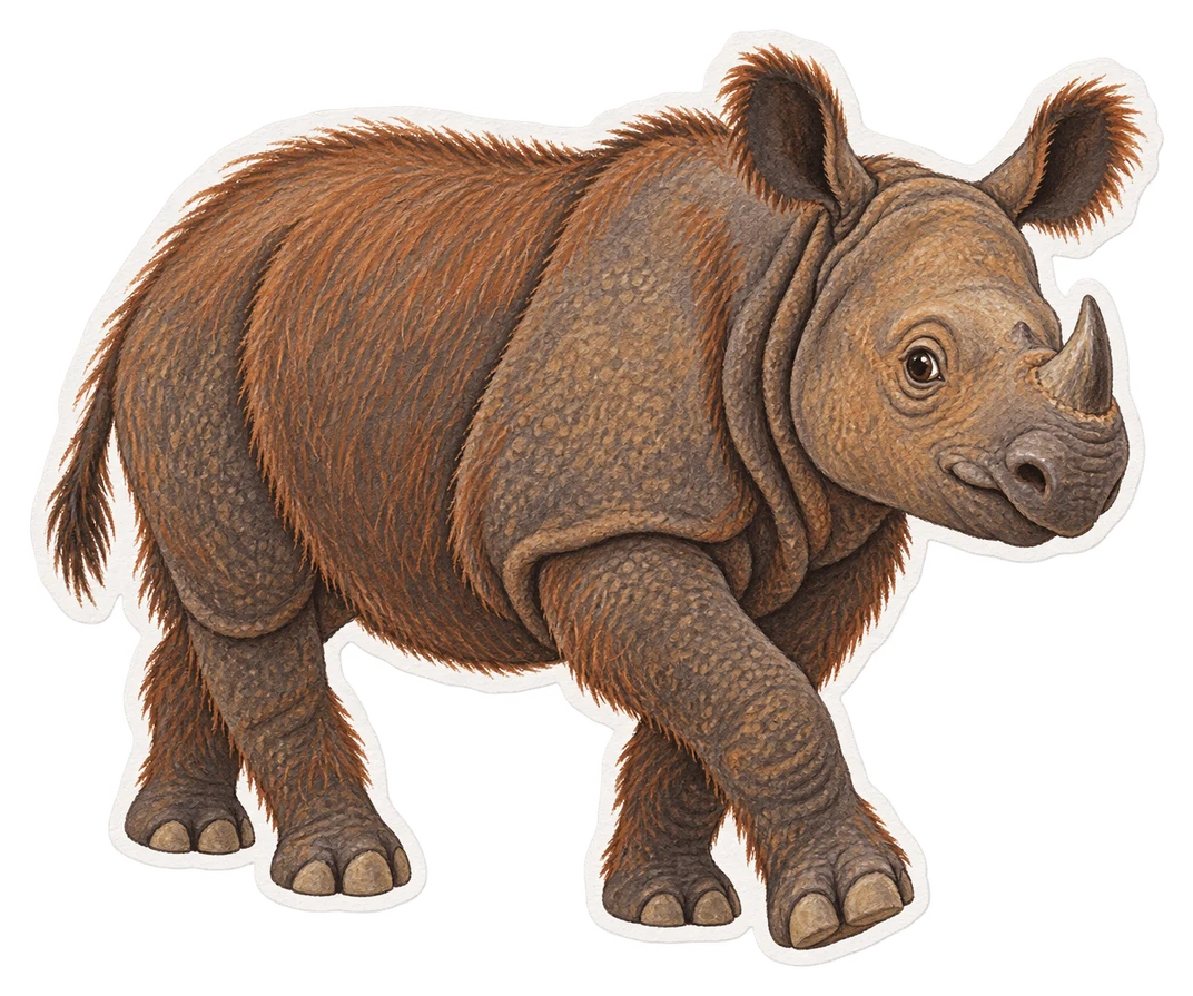 Le rhinocéros de Sumatra (Dicerorhinus sumatrensis)