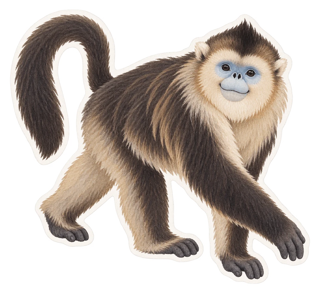 Le rhinopithèque brun (Rhinopithecus bieti)