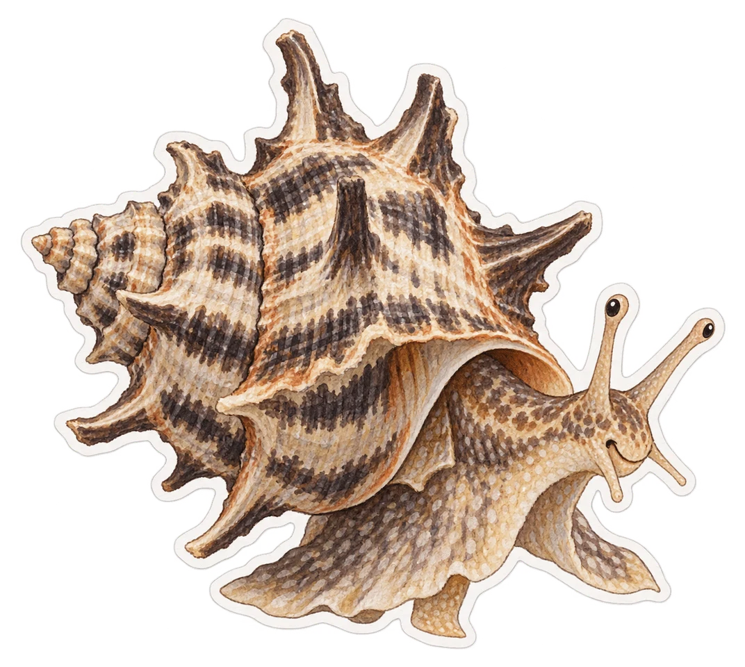 Le rocher fascié (Hexaplex trunculus)