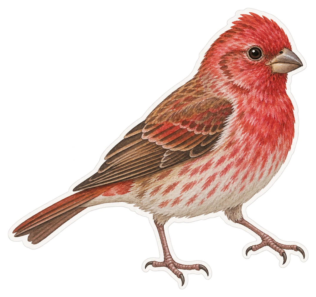 Le roselin cramoisi (Carpodacus erythrinus)